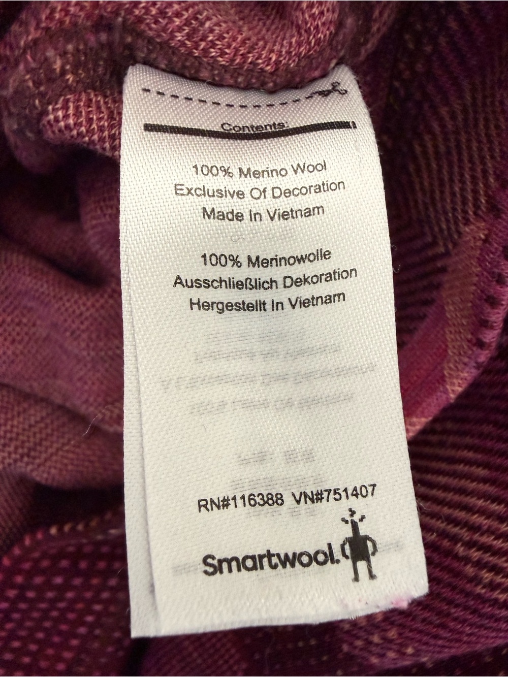 Smartwool Merino 250 Pattern Crew Pink Burgundy 100% Wool Women’s - Picture 7 of 7